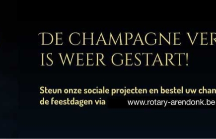 Champagne verkoop ten voordele van onze goede doelen